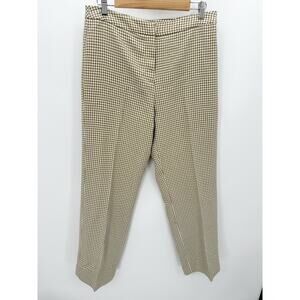 Blacker Pants Women 10 Mustard Yellow White Printed 100% Polyester Trousers‎